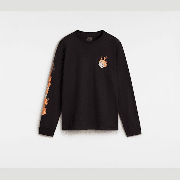 Vans - Kids High Roller Long Sleeve T-Shirt (8-14 Years), Black, Size: M
