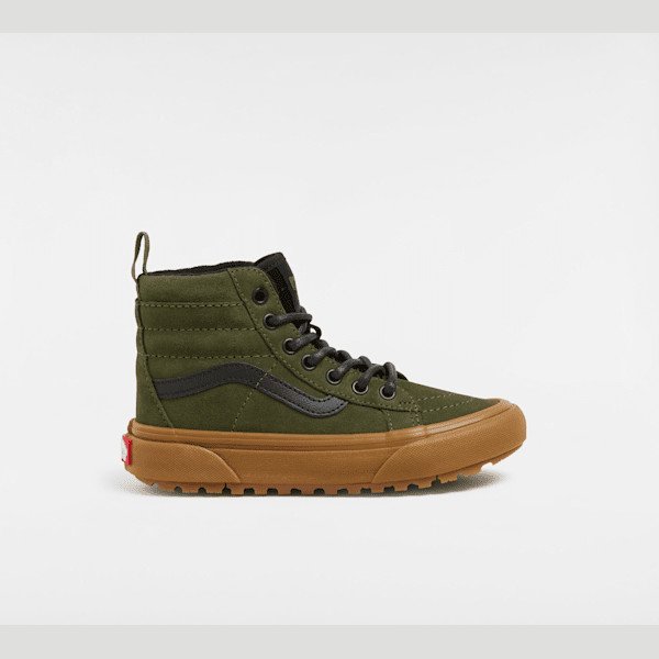 Vans - Kids Metallic Pop MTE Sk8-Hi Shoes (4-8 Years), Green, Size: 1