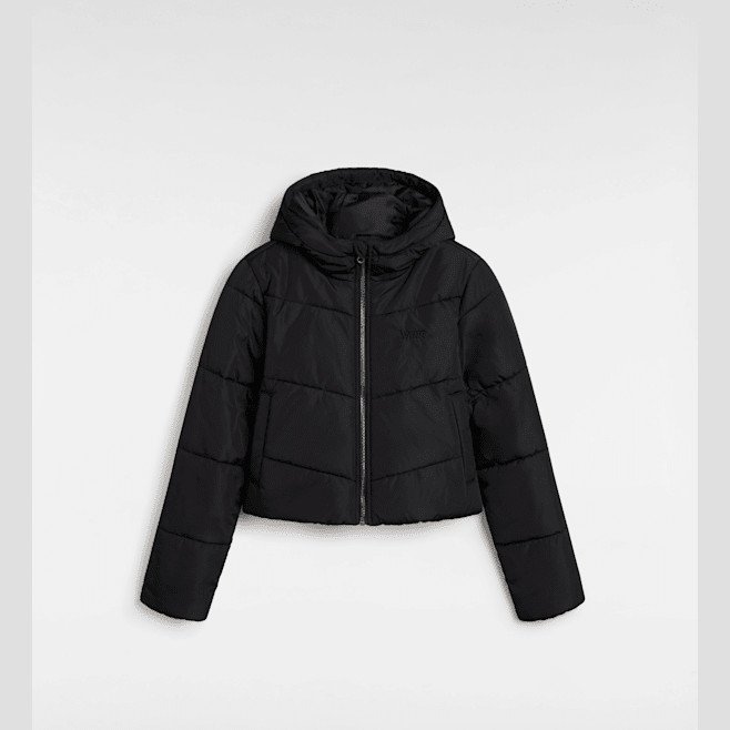 Vans - Kids MTE Foundry Crop Hooded Puffer Jacket (8-14 Years), Black, Size: L