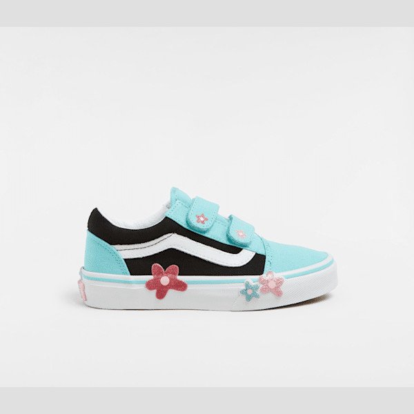 Vans - Kids Old Skool Hook and Loop Glitter Shoes (4-8 years), Multicolour, Size: 11.5