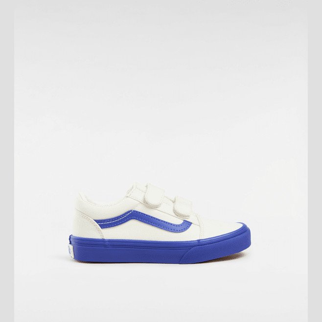 Vans - Kids Old Skool Hook and Loop Shoes (4-8 Years), Blue, Size: 10.5