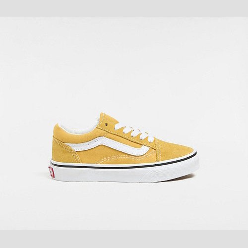 VANS Kids Old Skool Shoes (4-8 Years) (color Theory Golden Glow) Kids Yellow, Size 13