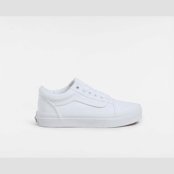 Vans - Kids Old Skool Shoes (4-8 Years), White, Size: 10.5