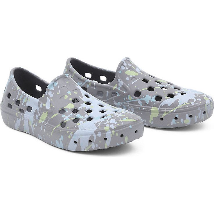Kids grey slip on vans hot sale