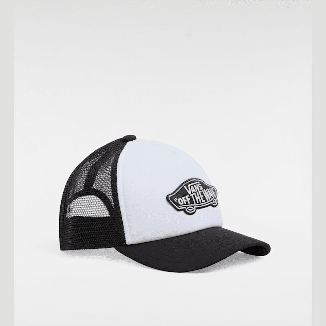 Vans - Kids Patch Curved Bill Trucker Hat, Black, Size: One size