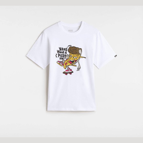 Vans - Kids Pizza Me T-Shirt (8-14 Years), White, Size: XL