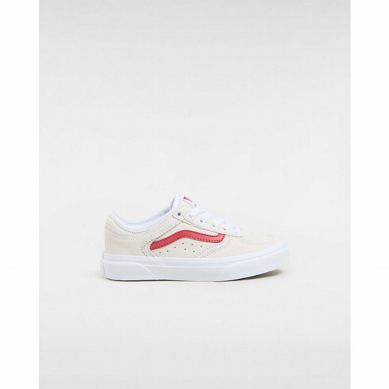 VANS Kids Rowley Classic Shoes (4-8 Years) (white/racing Red) Kids White, Size 12.5