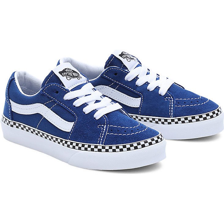 KIDS SK8-LOW CHECKERBOARD FOXING SHOES (4-8 YEARS) (TRUE BLUE/TRUE) BLUE