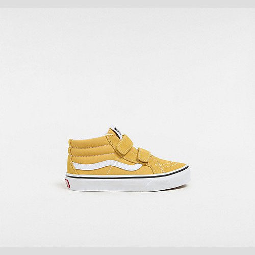 VANS Kids Sk8-mid Reissue Hook And Loop Shoes (4-8 Years) (color Theory Golden Glow) Kids Yellow, Size 13