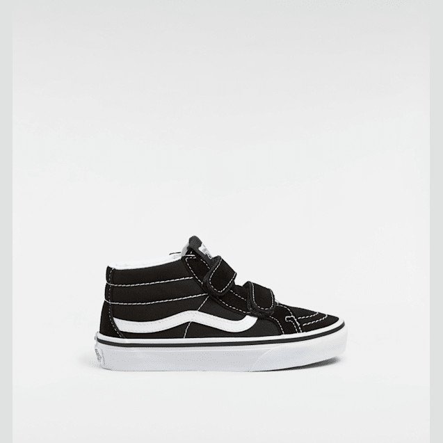 Vans - Kids Sk8-Mid Shoes (4-8 years), Black, Size: 13