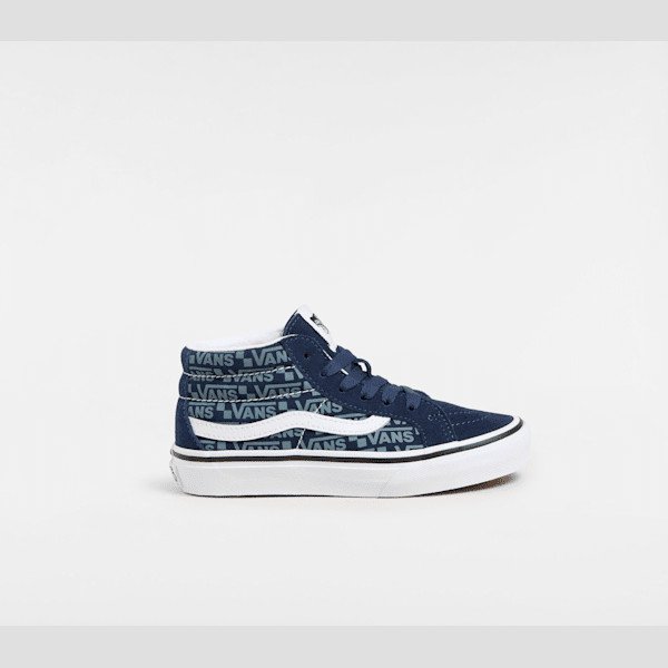 Vans - Kids Sk8-Mid Shoes (4-8 Years), Blue, Size: 11