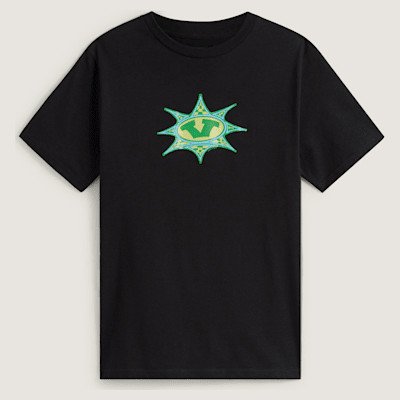  KIDS STAR CHECKER T-SHIRT (8-14 YEARS), BLACK, SIZE: XL