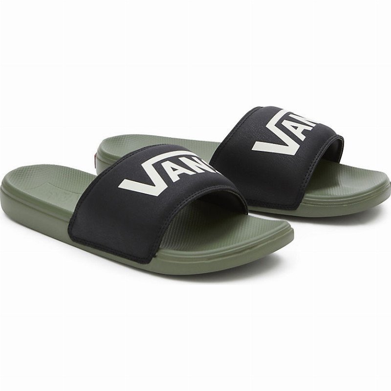 VANS La Costa Slide-on Sandal (black/olivine) Men Grey, Size 12