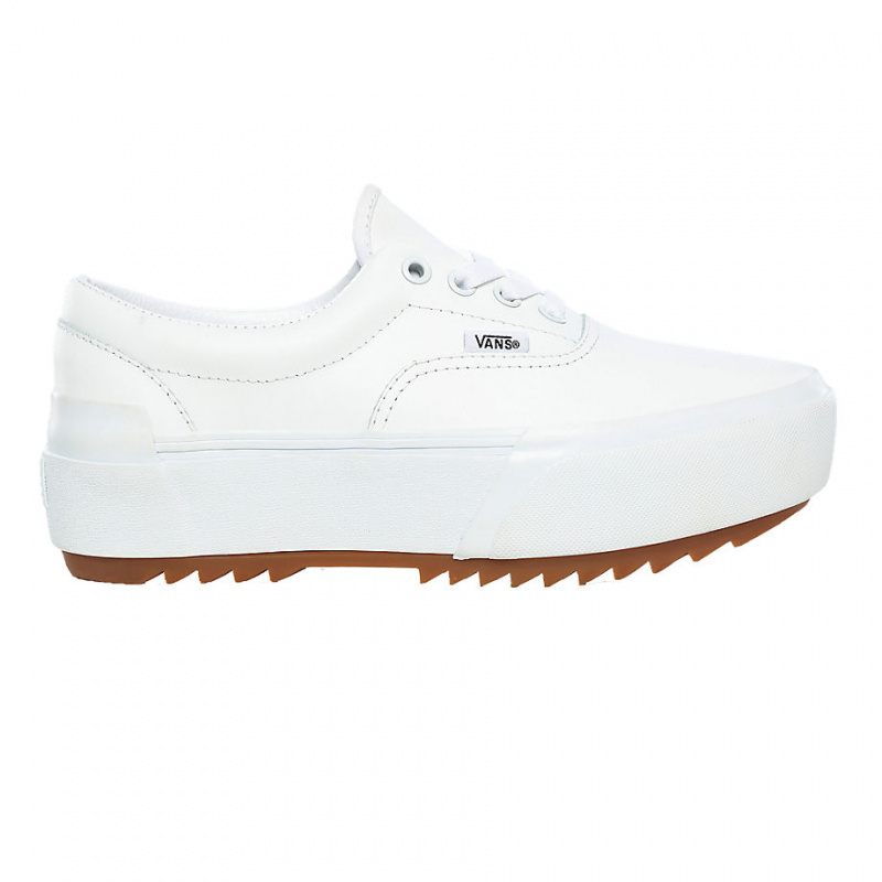 vans shoes leather white