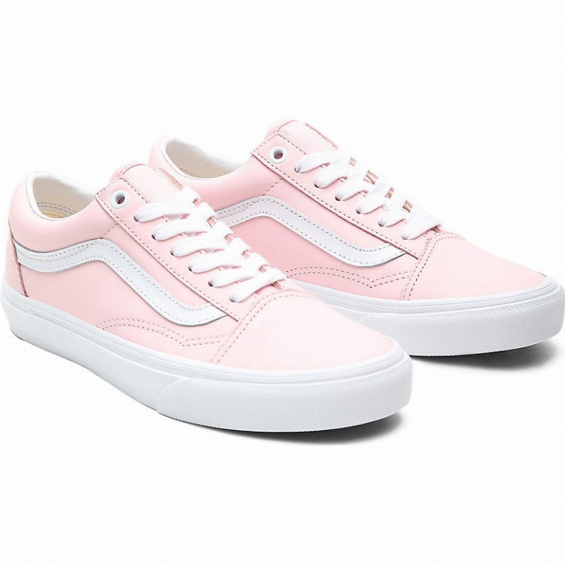 LEATHER OLD SKOOL SHOES ((LEATHER) BLUSHING BRIDE/TRUE WHITE) WOMEN PINK