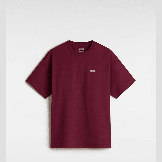 Vans - Left Chest II Logo T-Shirt, Man, Burgundy, Size: M