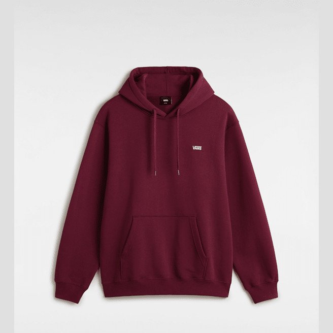 Vans - Left Chest Logo Pullover Hoodie, Man, Burgundy, Size: XXL