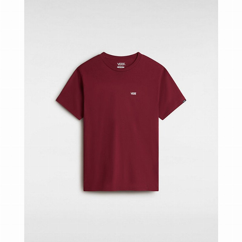 VANS Left Chest Logo T-shirt (burgundy) Unisex Red, Size XXL