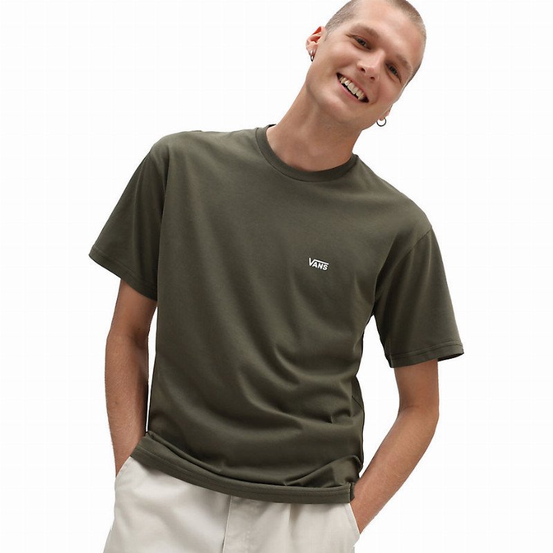 VANS Left Chest Logo T-shirt (grape Leaf) Men Green, Size XXL