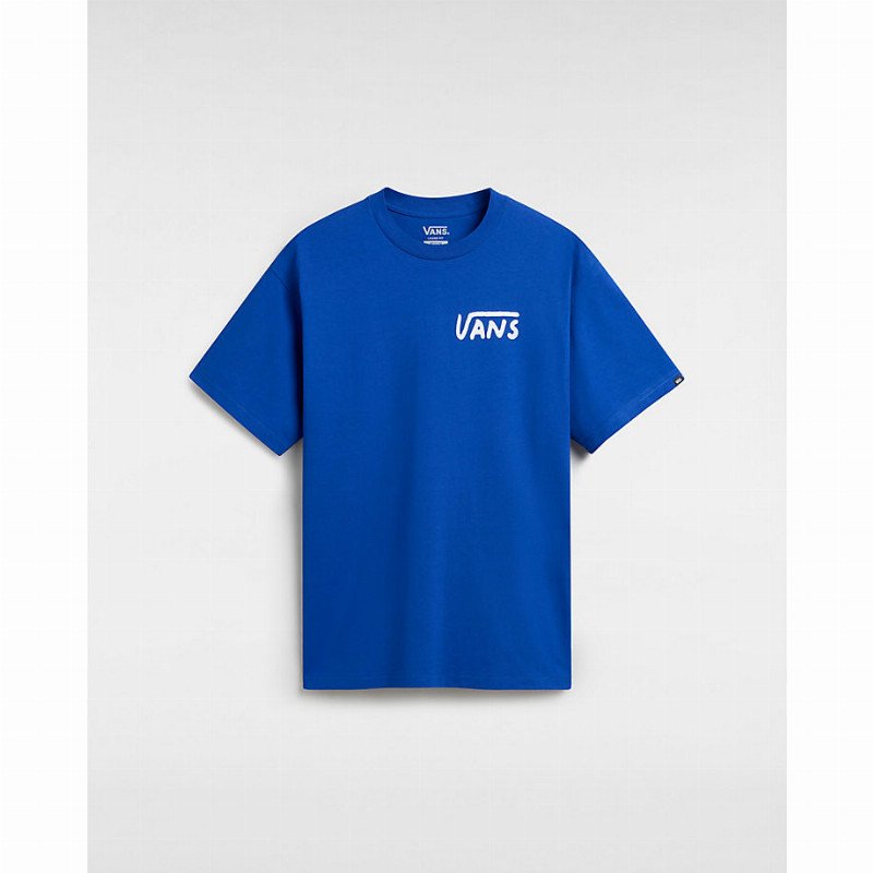 VANS Lift It T-shirt (surf The Web) Men Blue, Size XS
