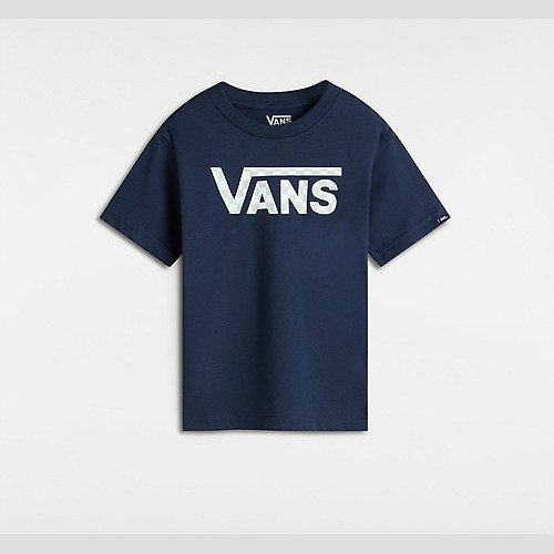 VANS Little Kids Vans Classic Logo T-shirt (2-8 Years) (dress Blues) Little Kids Blue, Size 7-8Y