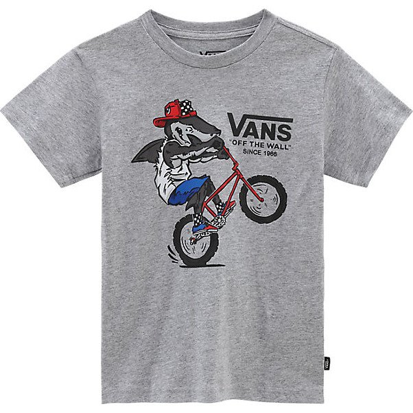 LITTLE KIDS EXTREME SHARK T-SHIRT (2-8 YEARS) (ATHLETIC HEATHER) GREY