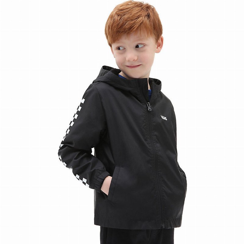 LITTLE KIDS GARNETT WINDBREAKER JACKET (2-8 YEARS) (BLACK) BLACK