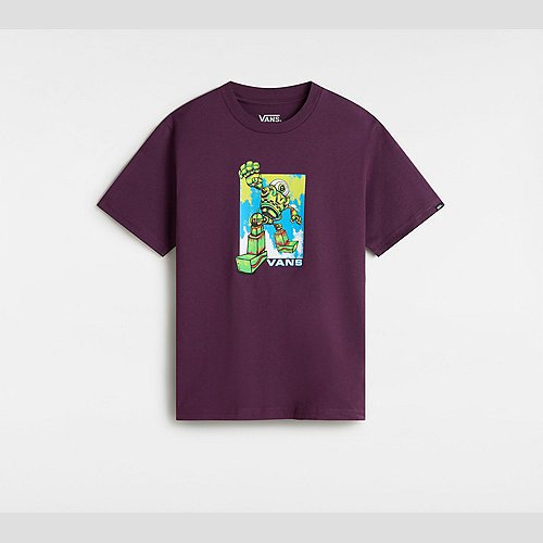 VANS Little Kids Vans Robot T-shirt (2-8 Years) (blackberry Wine) Little Kids Purple, Size 7-8Y