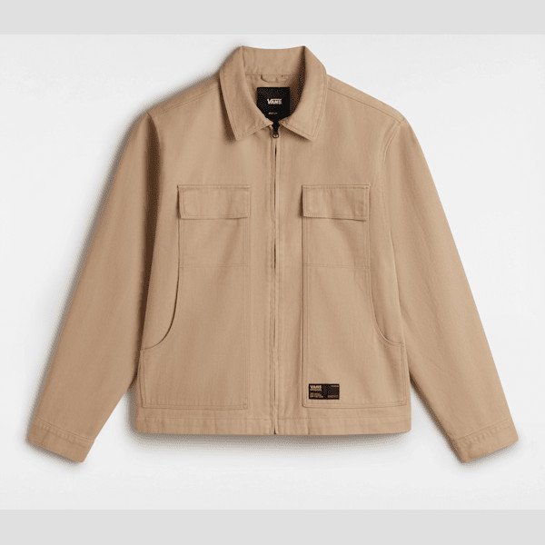 Vans - McAvoy Zip Station Jacket, Man, Beige, Size: S