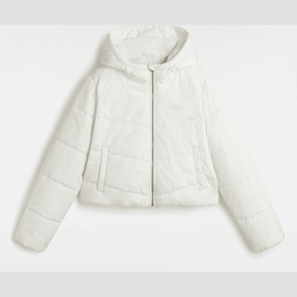 Vans - MTE Foundry Crop Puff Hood Jacket, Woman, White, Size: XXS