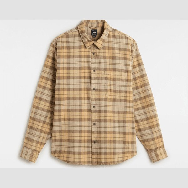 Vans - Nate Corduroy Long Sleeve Woven Shirt, Man, Grey, Size: S