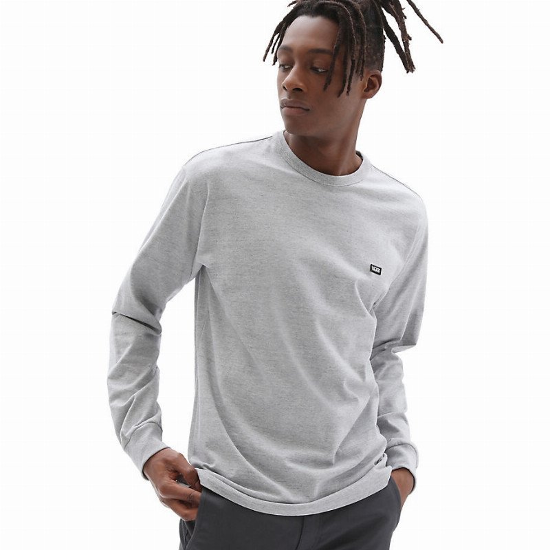 OFF THE WALL CLASSIC LONG SLEEVE T-SHIRT (ATHLETIC HEATHER) MEN GREY