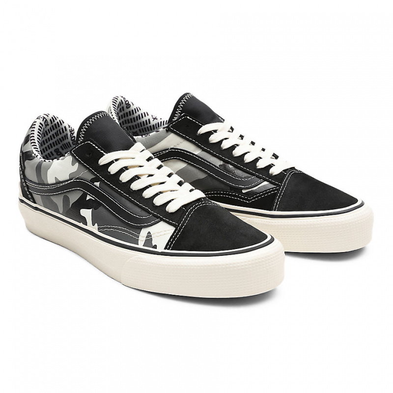 black and camo vans