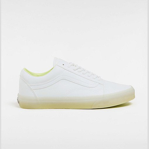 OLD SKOOL SHOES (GLOW TO THE FLO' WHITE) UNISEX WHITE