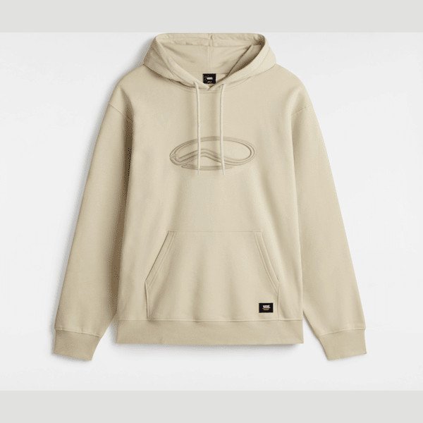  OVAL LOOSE PULLOVER HOODIE, MAN, BEIGE, SIZE: M