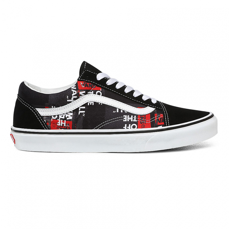 red black and white vans