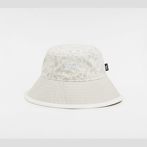 PAISLEY PATCHWORK BUCKET HAT (MARSHMALLOW) UNISEX WHITE