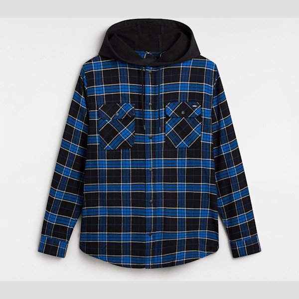  PARKWAY HOODED LONG SLEEVE WOVEN SHIRT, MAN, BLACK, SIZE: L