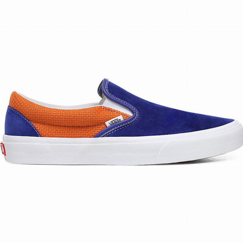 VANS P&c Classic Slip-on Shoes ((p&c) Royal Blue/apricot Buff) Women Orange, Size 12