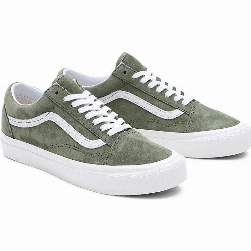 PIG SUEDE OLD SKOOL 36 DX SHOES (LODEN GREEN) UNISEX GREEN