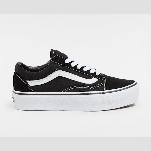 Vans - Platform Old Skool Shoes, Woman, Black, Size: 9
