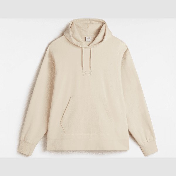 Vans - Premium Oversized Pullover Logo Hoodie, Man, Beige, Size: XS
