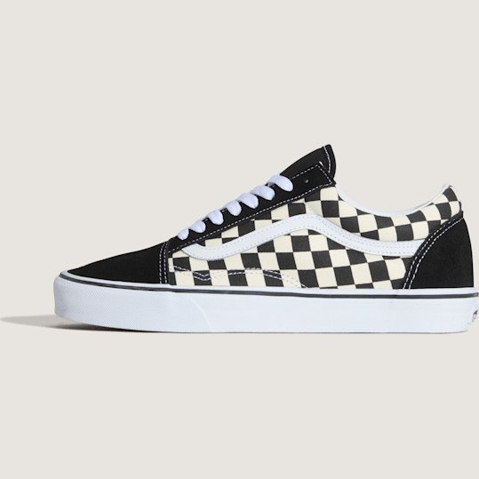Vans - Primary Check Old Skool Shoes, Man, Black, Size: 13