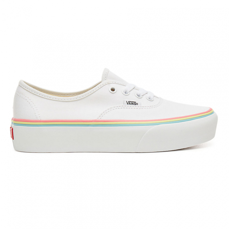 white vans with rainbow