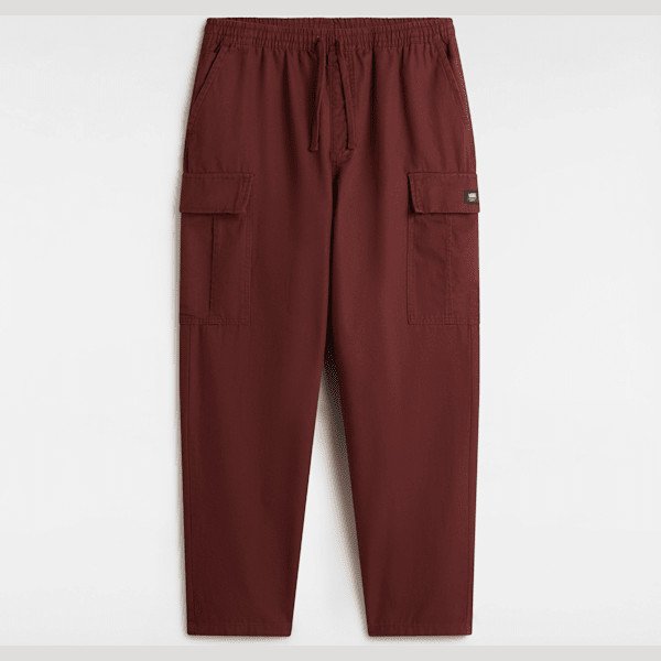 Vans - Range Cargo Baggy Tapered Elastic Trousers, Man, Burgundy, Size: M