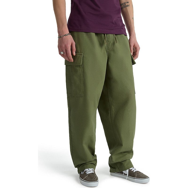 VANS Range Cargo Baggy Tapered Elastic Trousers (olivine) Men Green, Size XXL
