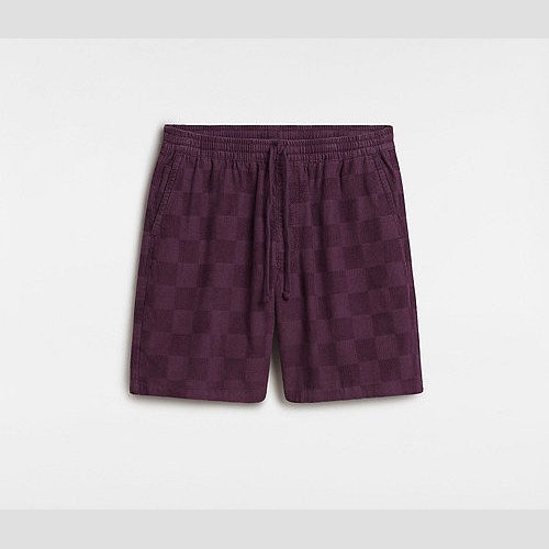 VANS Range Checkerboard Cord Loose Shorts (blackberry Wine) Men Purple, Size XXL