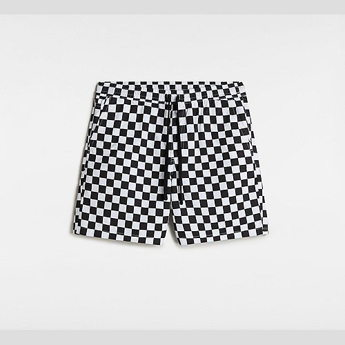 VANS Range Relaxed Elastic Shorts (checkerboard) Men White, Size XXL
