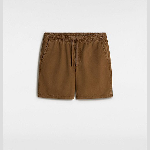 VANS Range Salt Wash Relaxed Elastic Shorts (coffee Liqueur) Men Brown, Size XXL