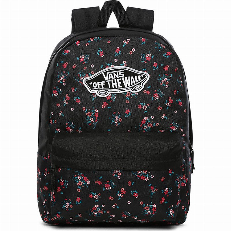 Vans REALM BACKPACK BEAUTY FLORAL BLACK WOMEN BLACK